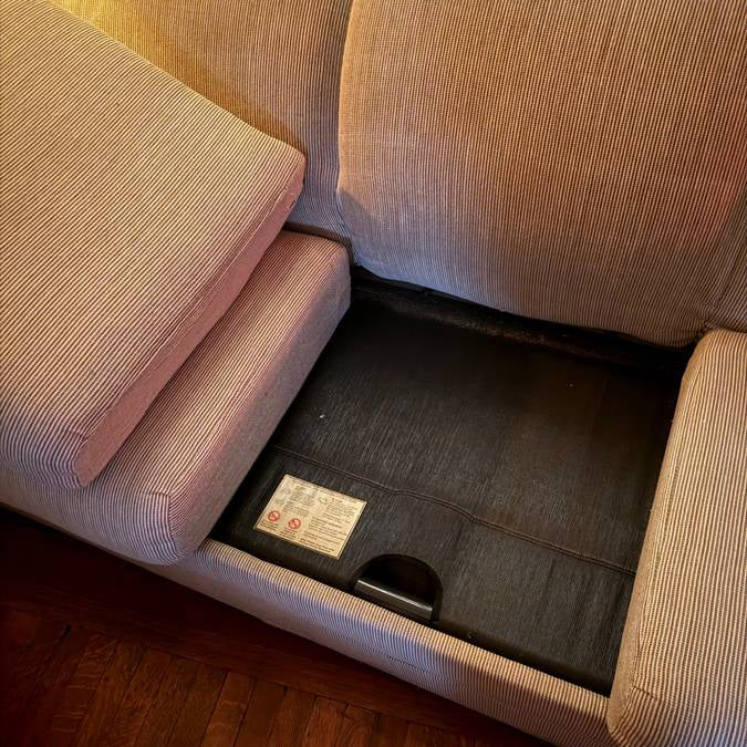 Light Gray Three-Seater Sofa