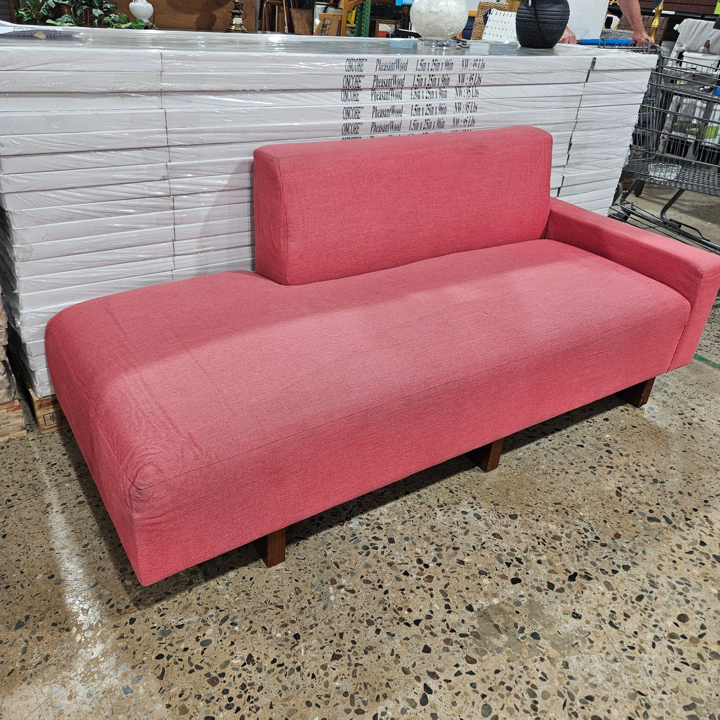 Salmon Chaise Lounge