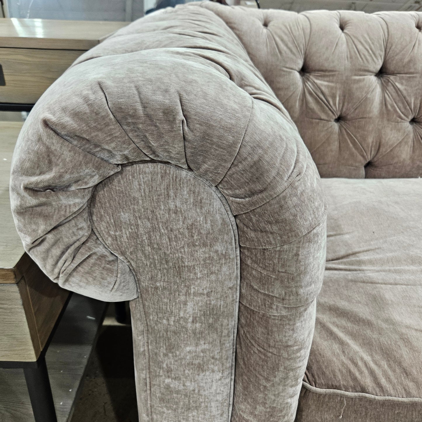 Beige Chaise Sofa