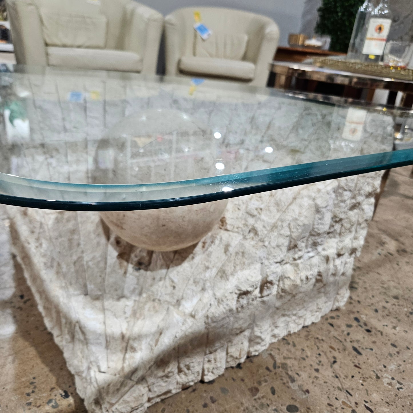 Vintage 1980s Postmodern Triangular Coffee Table
