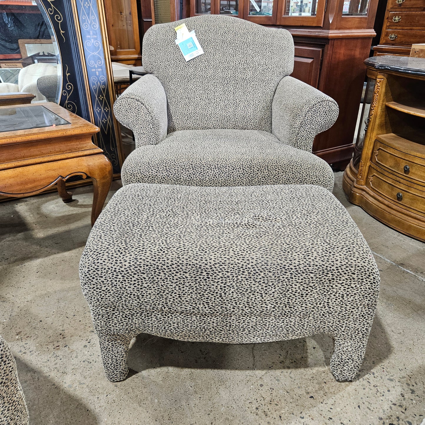 Patterned Upholstered Armchair