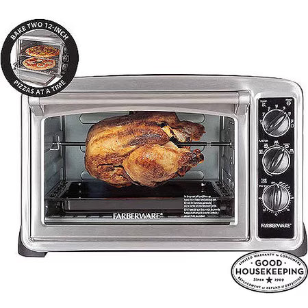 (New) Farberware Toaster Rotisserie Convection Oven 103738 Counter Top 1500w