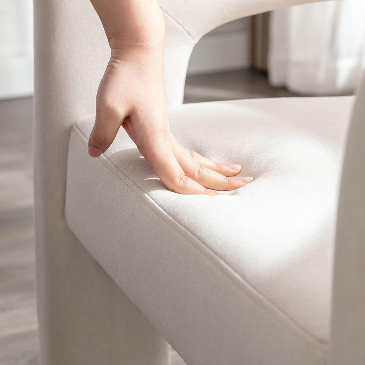 VESCASA Linen Barrel Chair