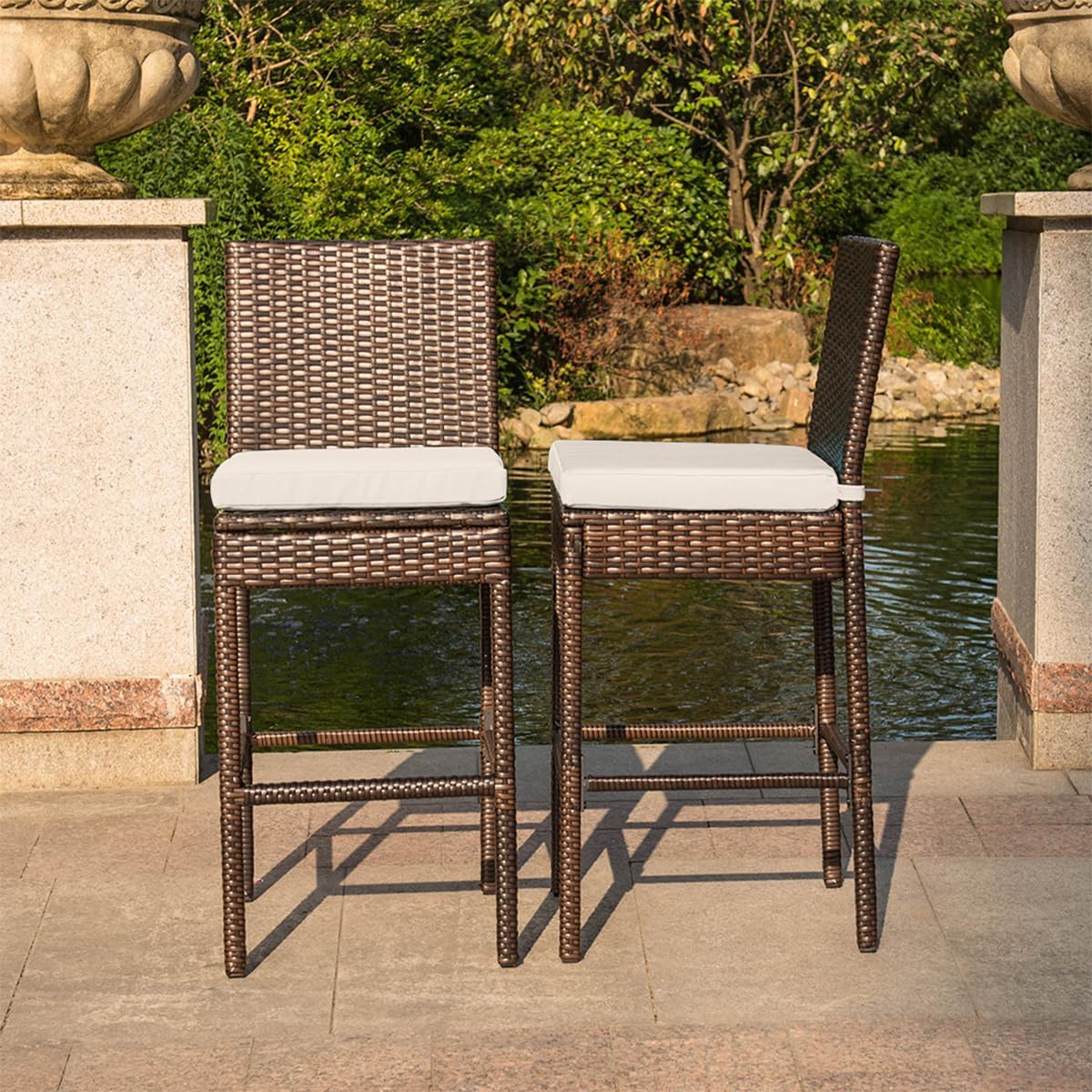 (New) Sundale Outdoor Wicker Bar Stool