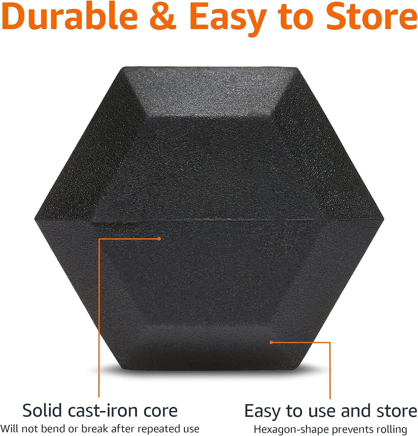 Rubber Hex Dumbbell Hand Weight 30lb