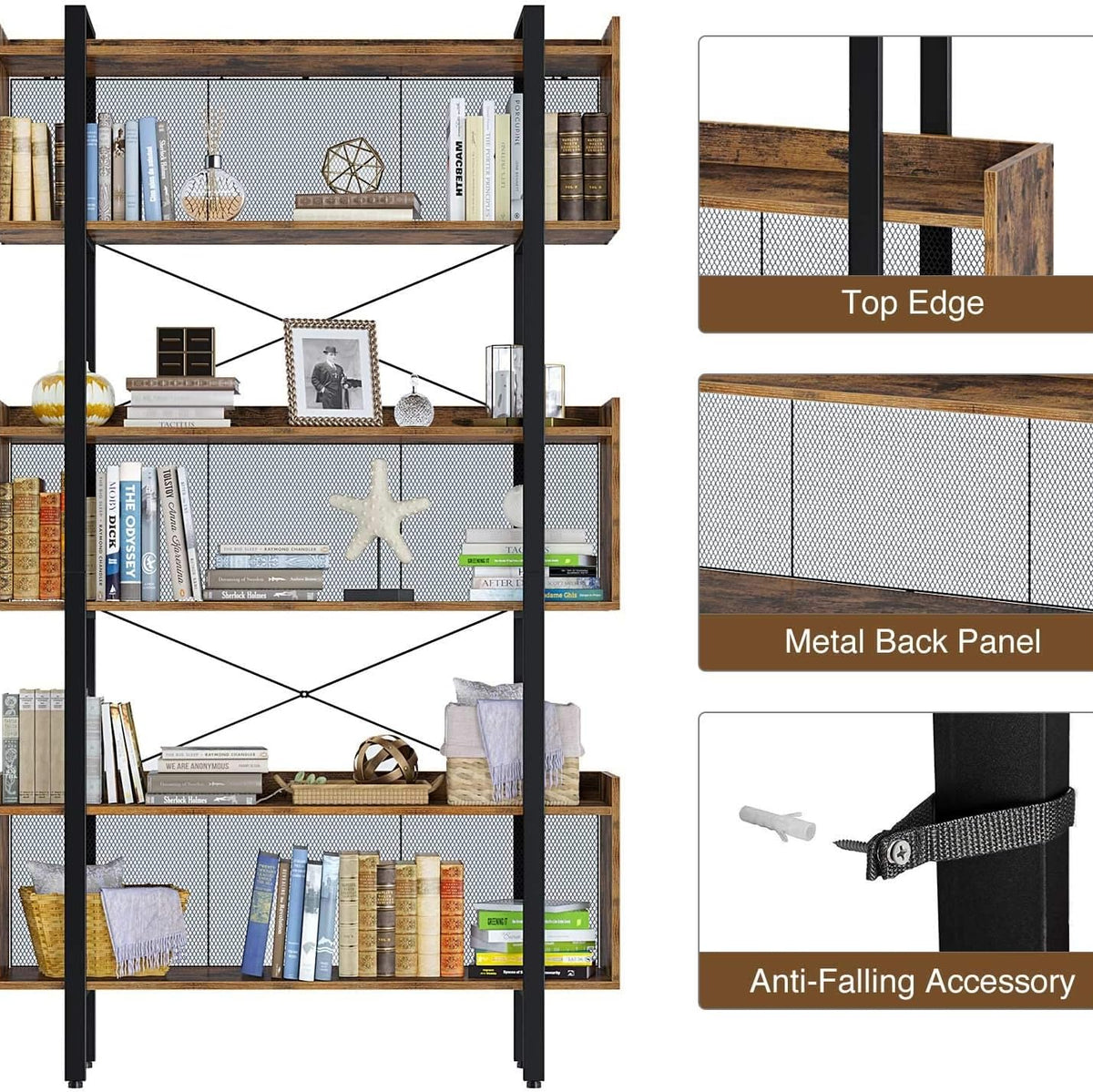 Rolanstar Bookshelf 6 Tier