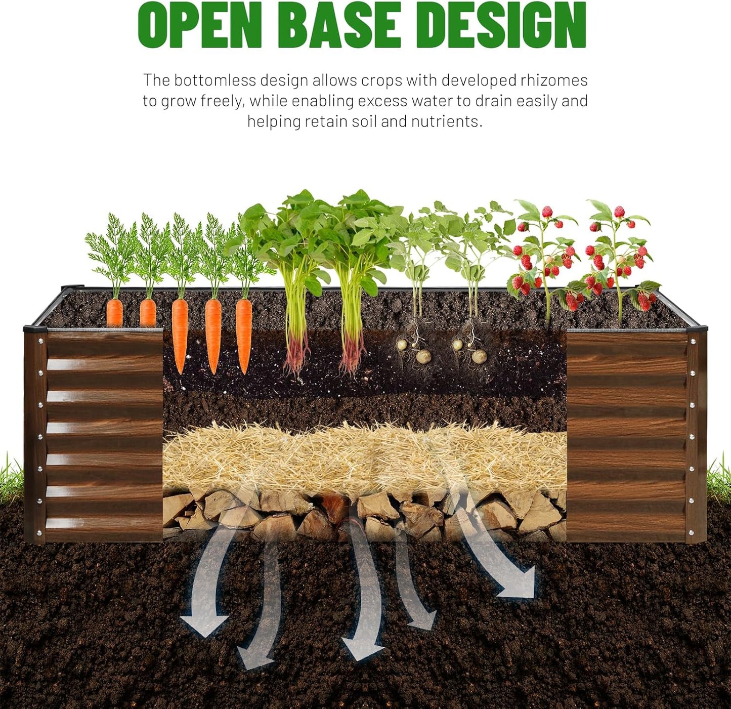 SnugNiture Galvanized Raised Garden Bed Kit
