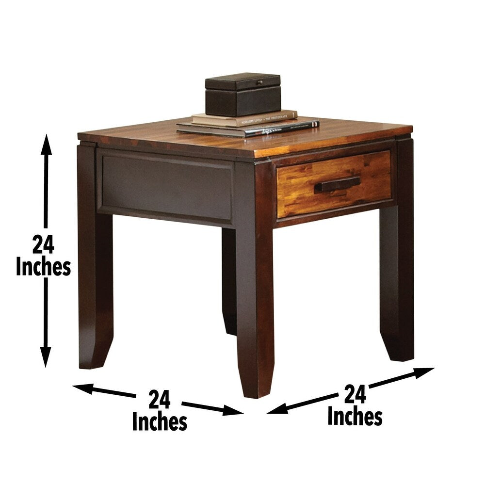 Square Side Table with Drawer