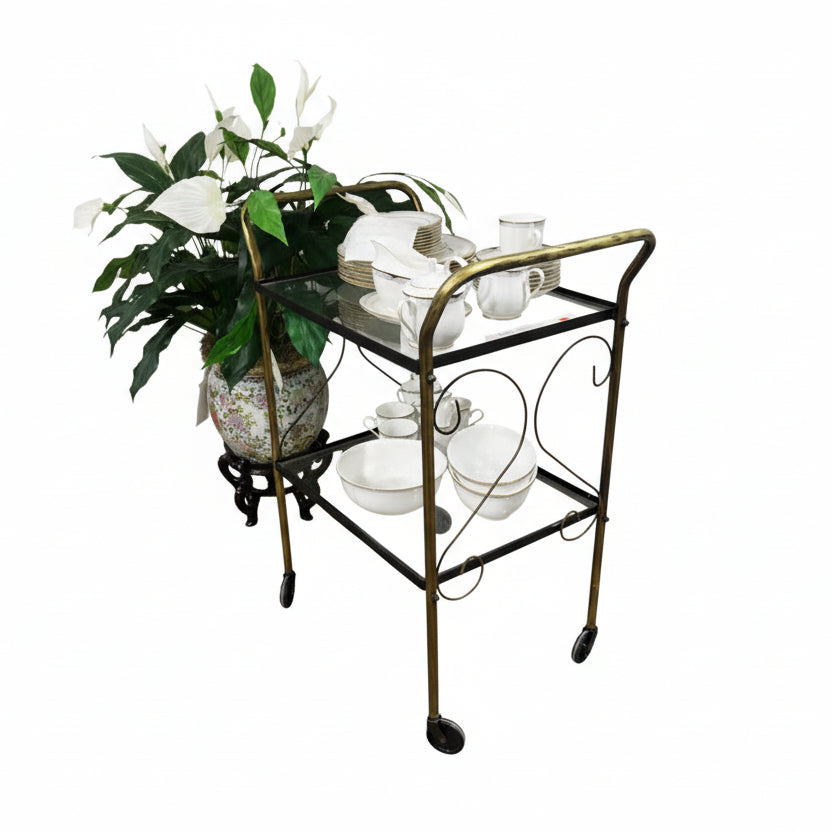 Vintage Mid-Century Style Serving Cart