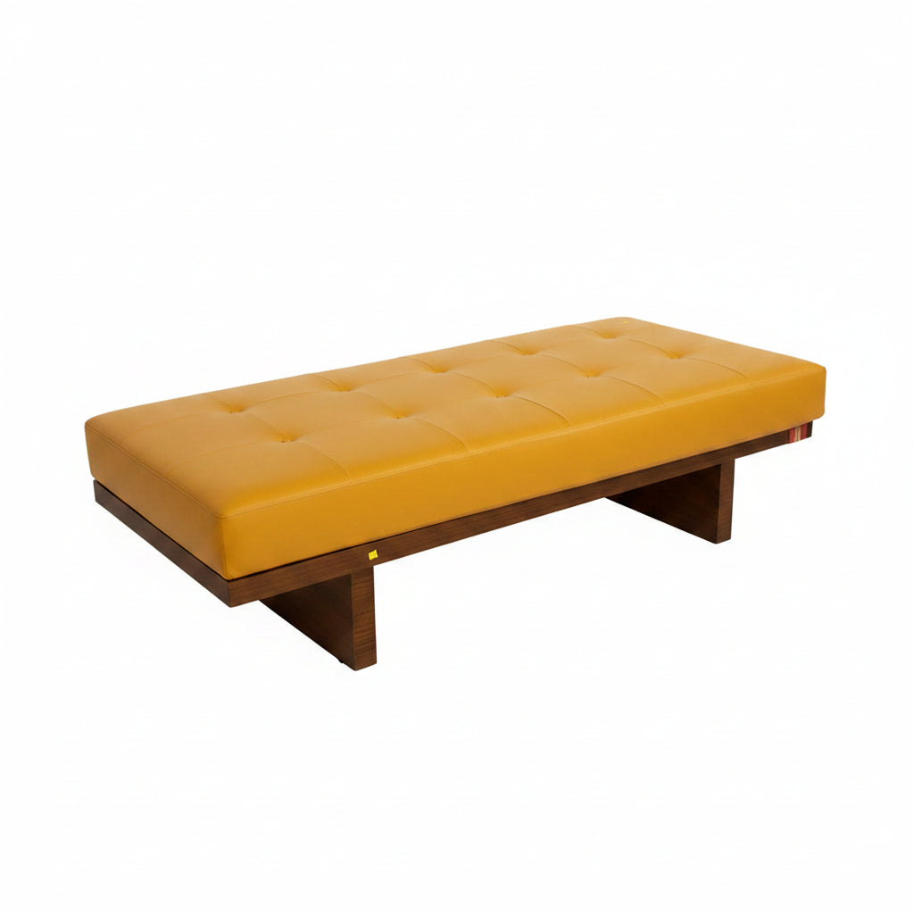 Yellow Leather Daybed