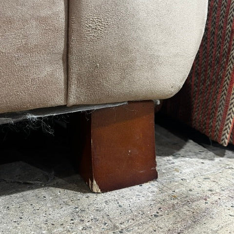 Beige Microfiber Loveseat