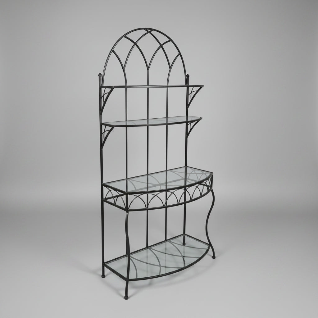 Black Gothic-Style Bakers Rack