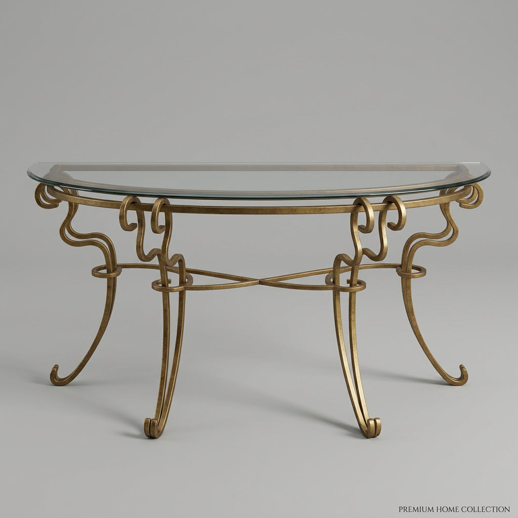 Demilune Half-Moon Style Console Table