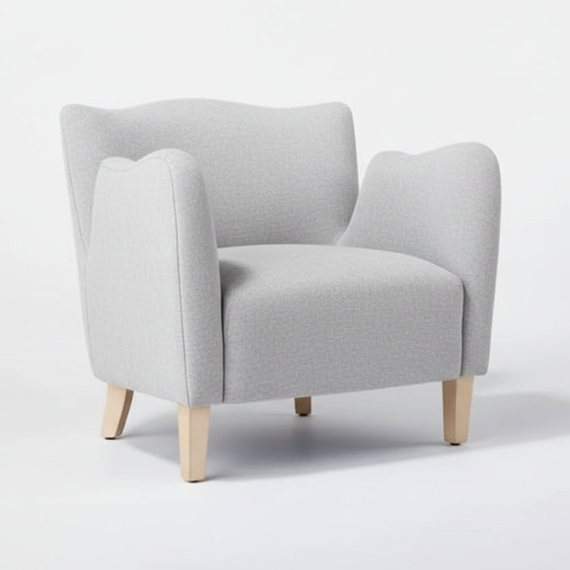 Wing Arm Accent Chair Velvet