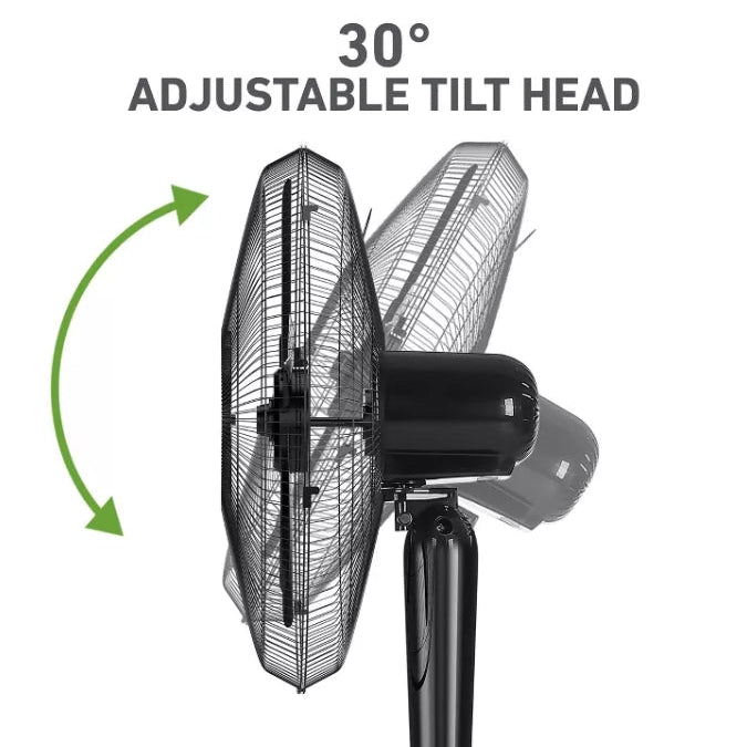 (New) Holmes 18" Digital Oscillating 3 Speed Stand Fan with Remote Control Black