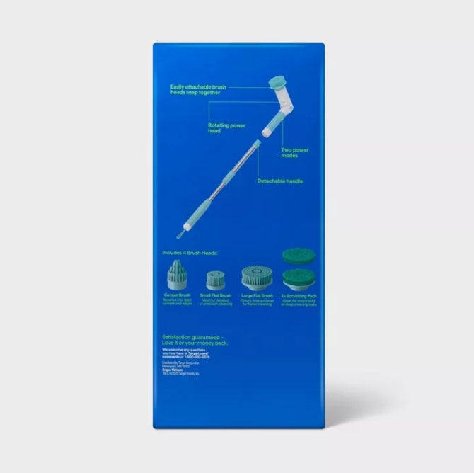 (New) Power Scrubber with Attachments Handheld Plus Extended Handle