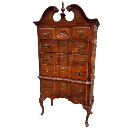 Queen Anne Style Highboy Dresser/Hutch