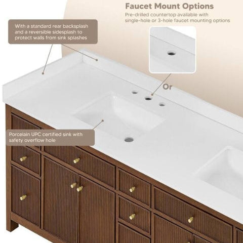 Pendry Bathroom Vanity Cabinet Single Sink