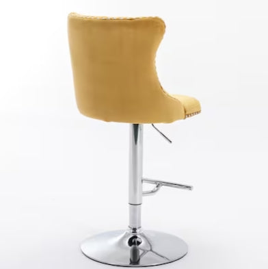 Leverick Swivel Velvet Barstools