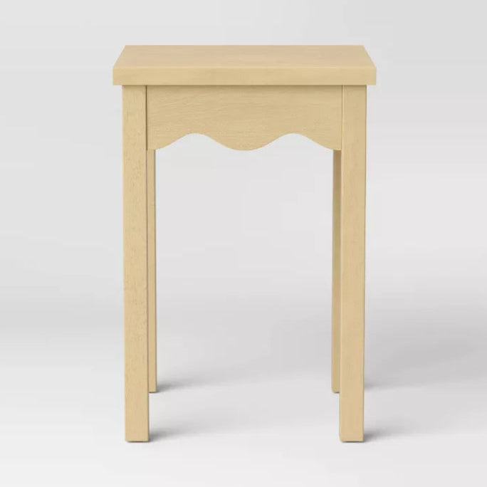 (New) Wavy Accent Side Table Natural