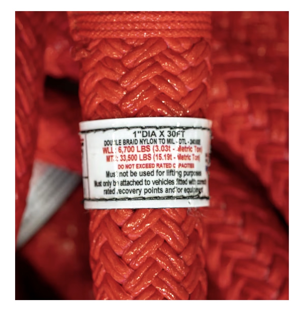 Factor 55 Extreme Duty Kinetic Energy Recovery Rope 1 Inch Diameter X 30 ft Length
