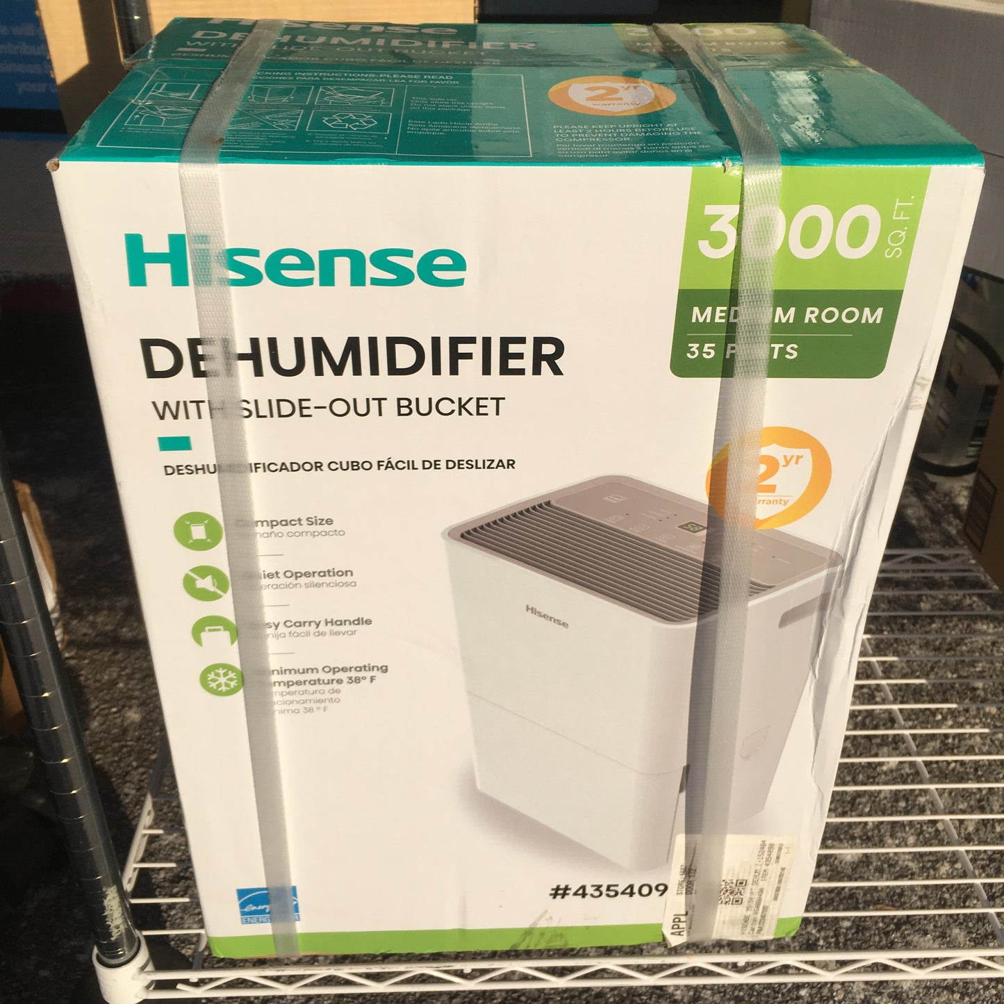 Hisense Dehumidifier 35 pint