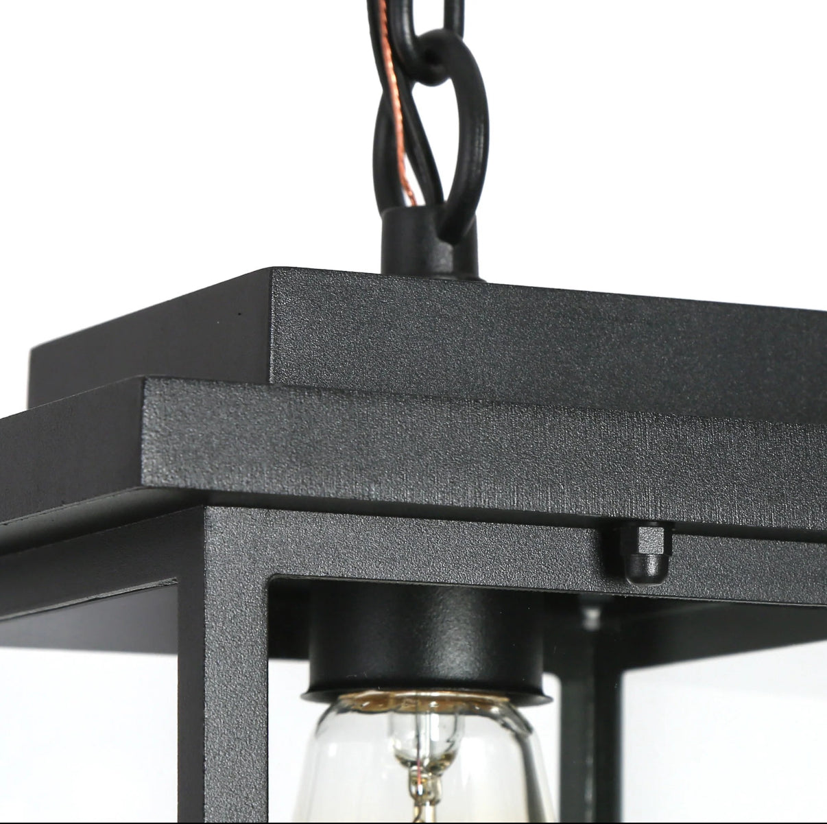 Melusio 1-Light Black Outdoor Pendant Light