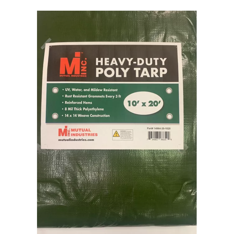 Mutual Industries Heavy-Duty Poly Tarp 10 ft. x 20 ft.