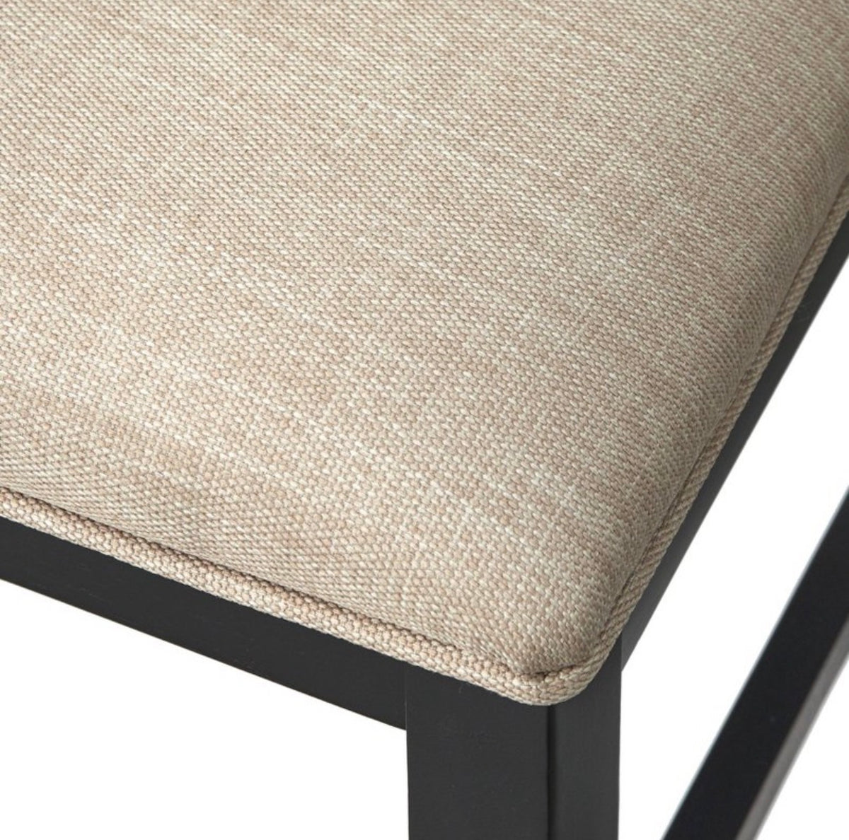 Lifestorey Set of 2 Peggy Farmhouse Ladder Back Dining Chair Matte Black/Beige (New in Box)