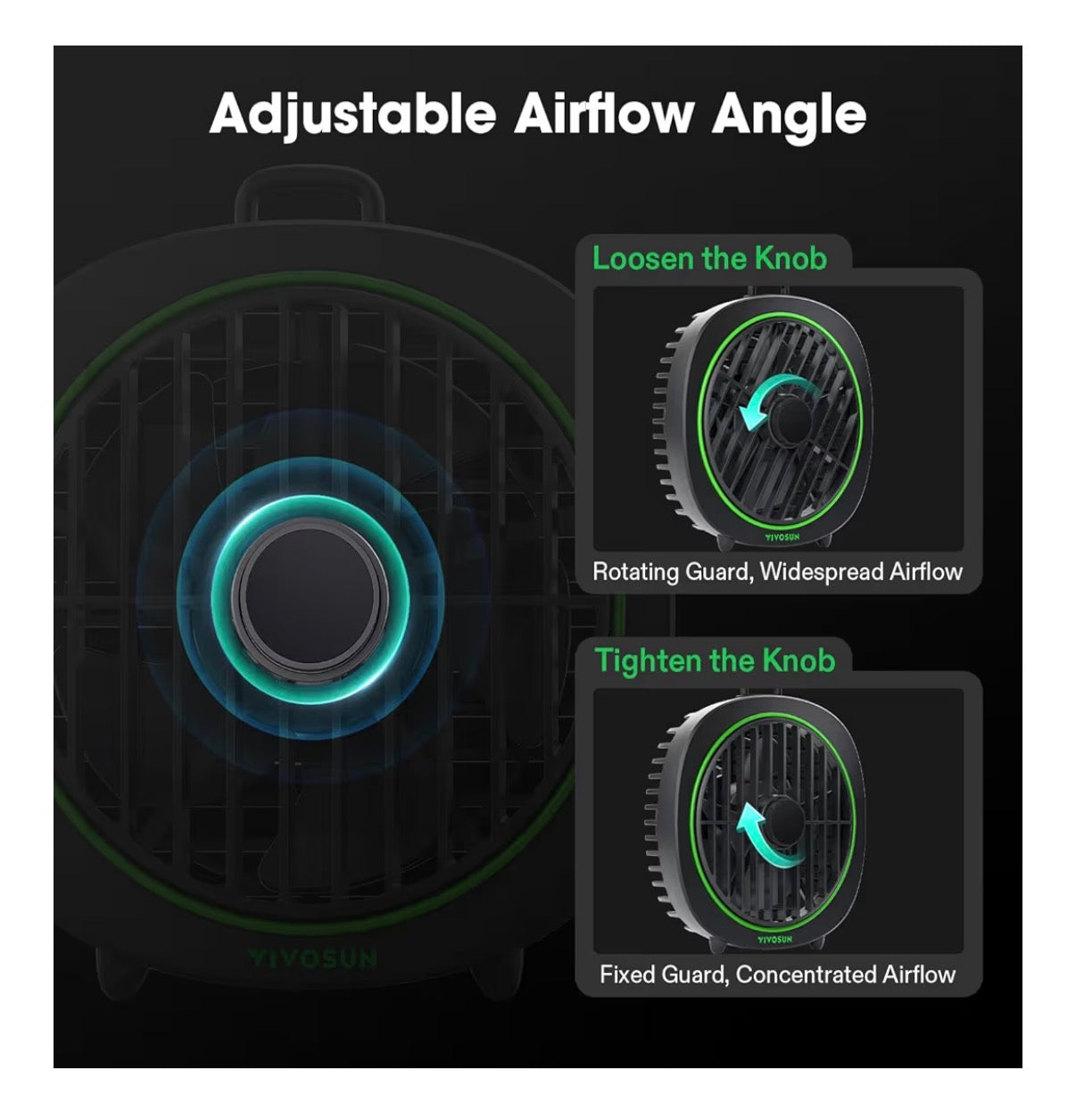 Vivosun Aerowave Grow Tent Clip Fan with Detachable Hook 3 Speed Strong & Quiet Airflow