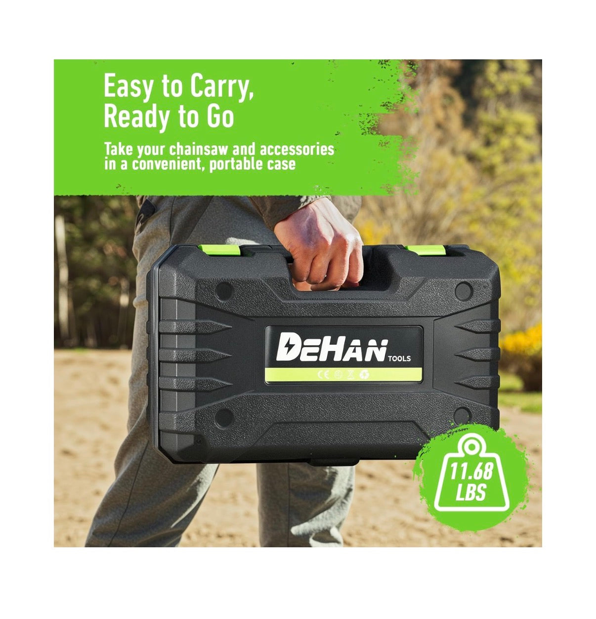 12 Inch Brushless Cordless Mini Chainsaw, Battery Powered for Trimming Includes 2x4.0Ah Batteries, 2 Guide Bars and 3 Chains for Longer Runtime and Versatile Cutting (New in Box)