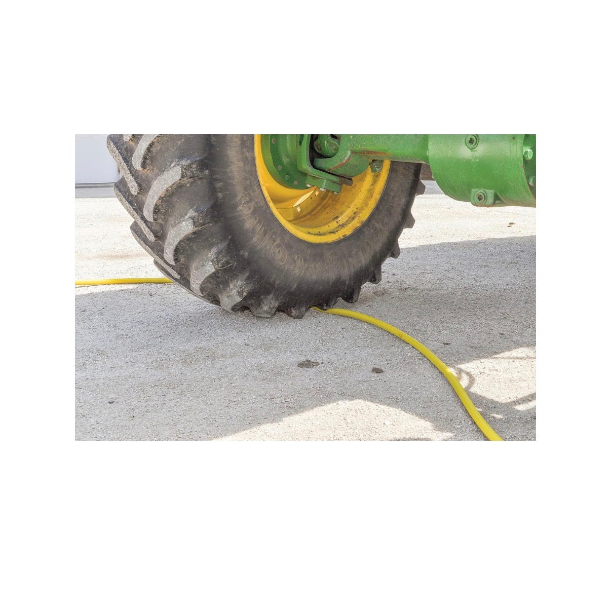 Dramm ColorStorm Premium Rubber Garden Hose 75 Ft. Heavy Duty 5/8 Inch Water Hose Kink Resistant, Crush Proof Nickel-Plated Couplings Made in USA (Yellow)