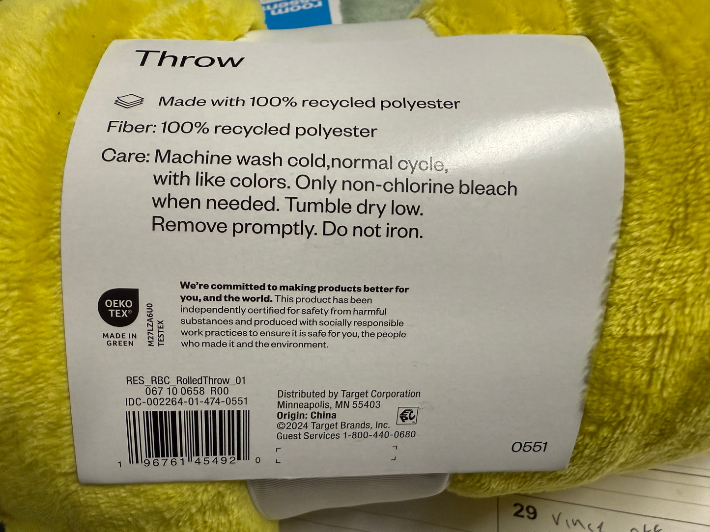 Plush Throw Blanket - Room Essentials™ - Yellow