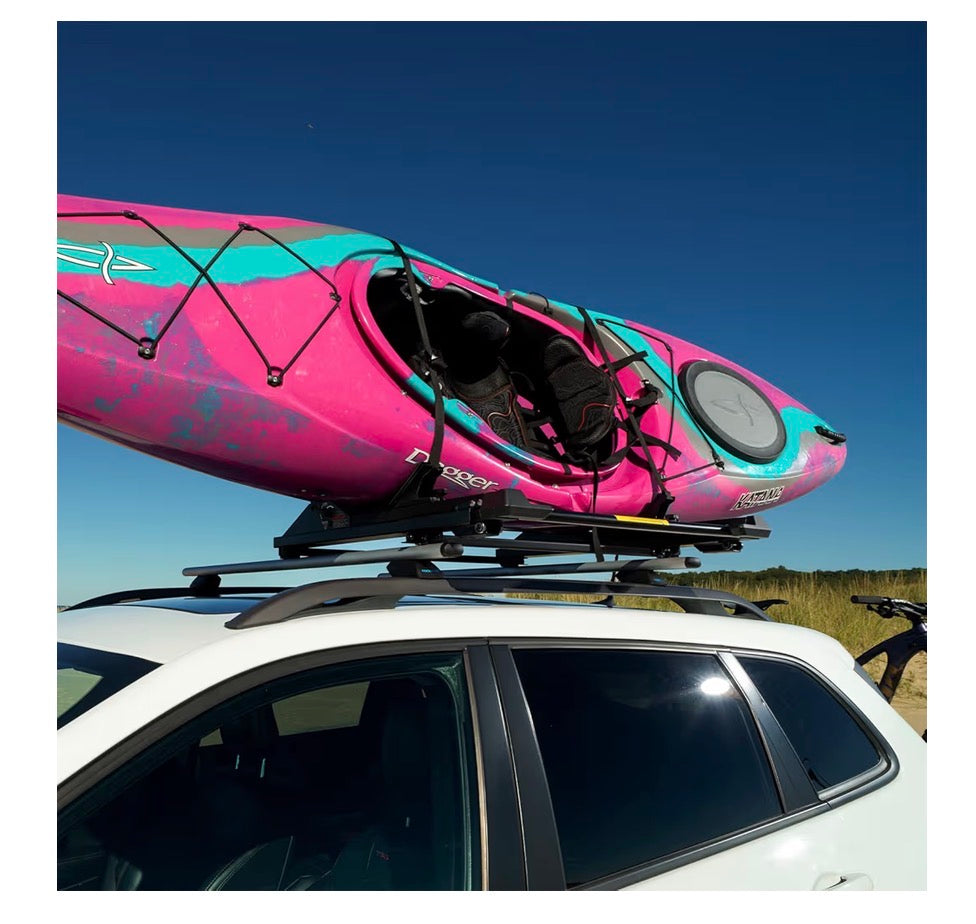 TooenJoy Heavy Duty Kayak Lift Assist Roof Rack, 100 Lbs Capacity Kayak Canoe Rooftop Loader, Elevating Assist System for Easy Loading (Black) (New in Box)