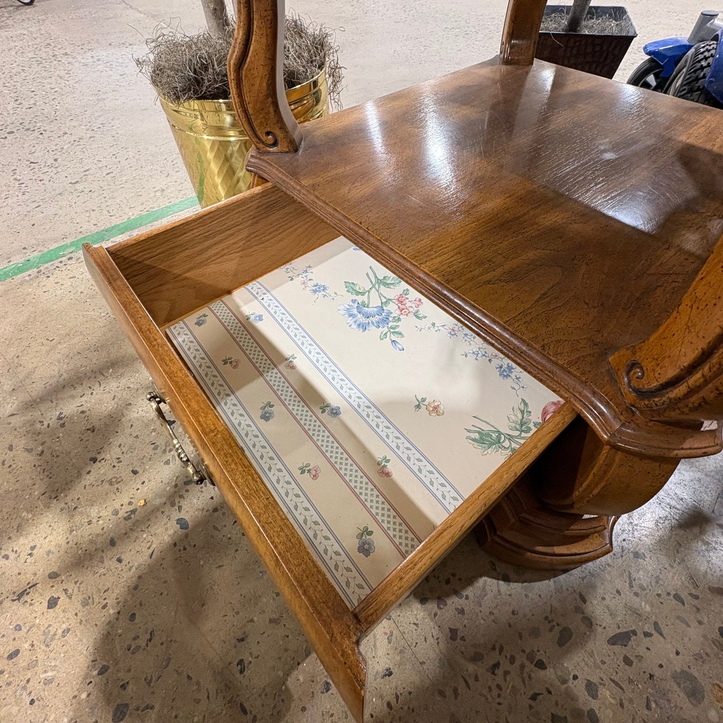 Glass Top Insert End Table