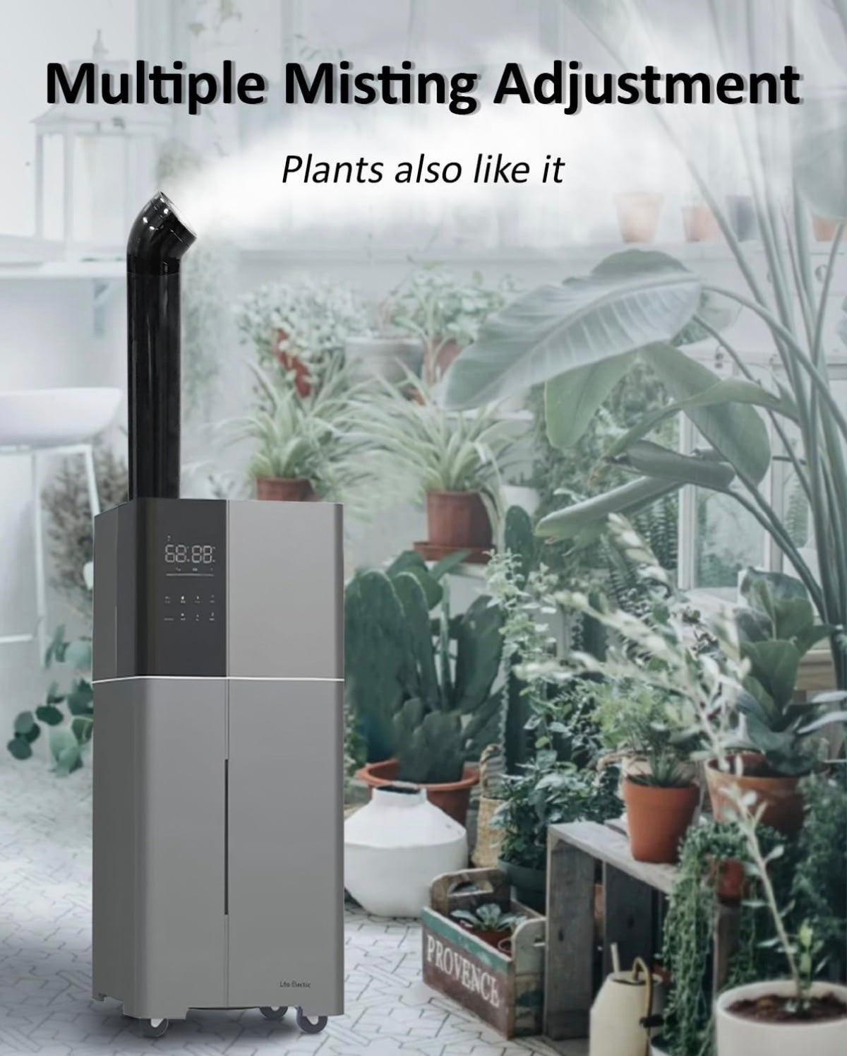 Large Room Humidifier - 26L/6.8 Gal Whole House Humidifier - Commercial and Industrial with 360 degree Nozzle & Extension Tube