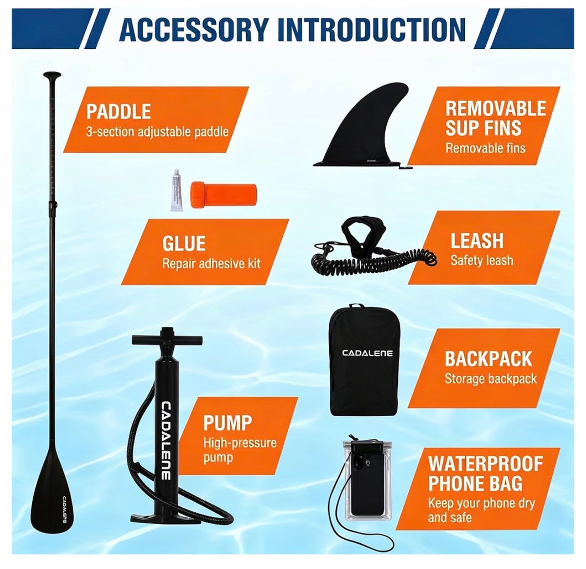 Standup Paddle Board Inflatable (Orange) (New in Box)