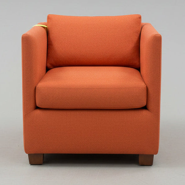 Orange Upholstered Accent Club Chair