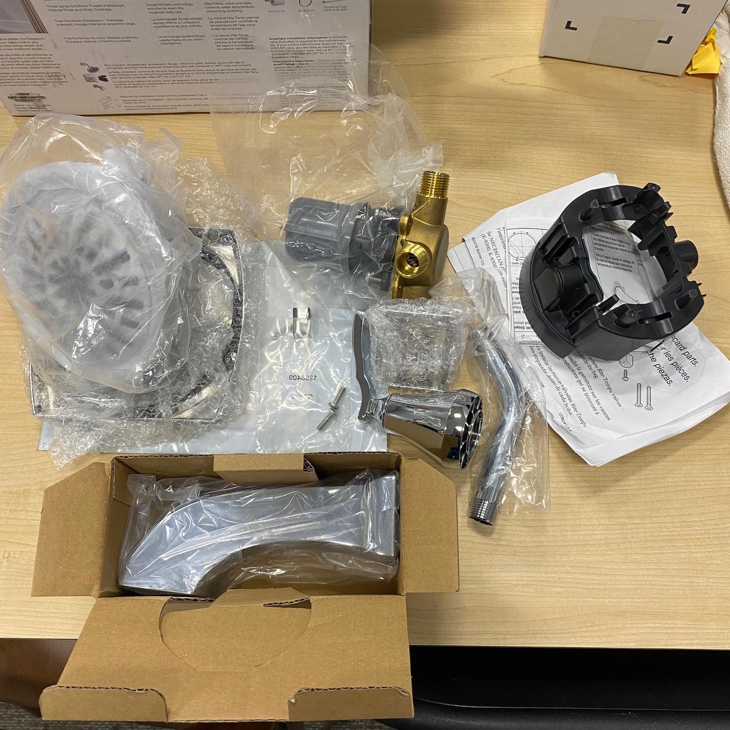 KOHLER K-R30999-4M-2CZ Ridgeport Rite-Temp bath and shower trim kit, 1.8 gpm Chrome