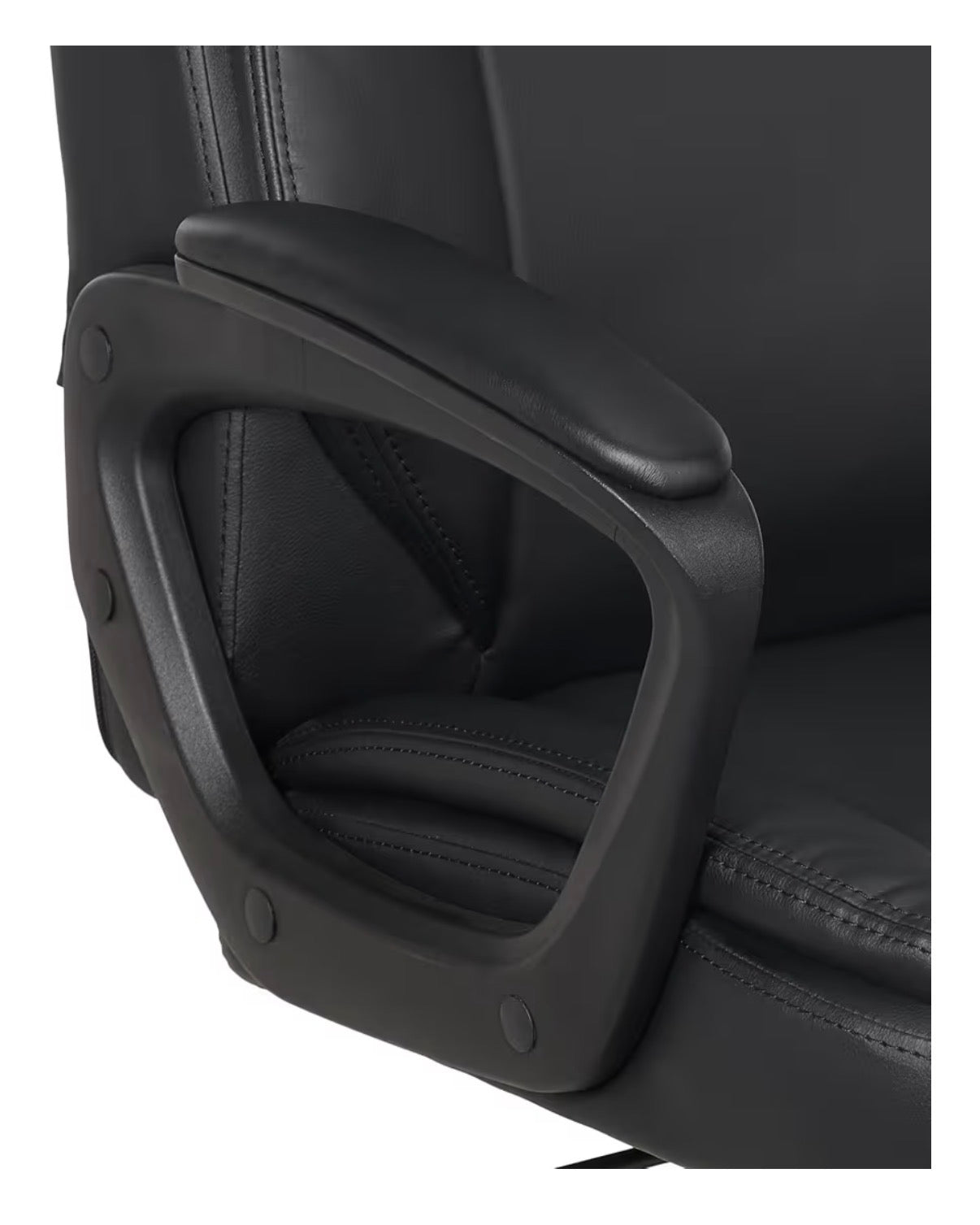 Amazon Basics Classic Puresoft PU Padded Mid-Back Office Desk Chair with Armrest, Easy Assembly, Sturdy Metal Base, Wheels, 275lb Support 26 Inch X 23.75 Inch X 42 Inch (Black) (New in Box)