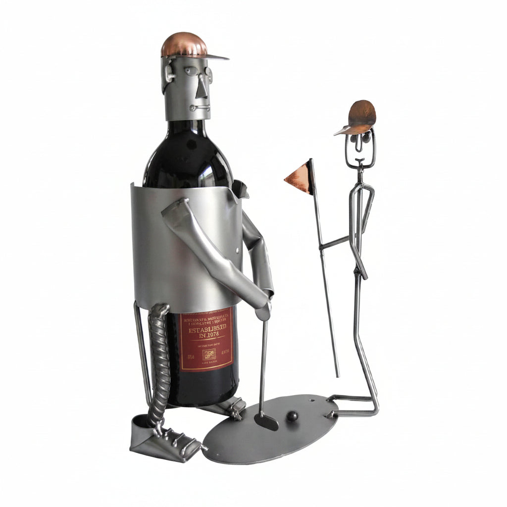 Golfer Putting Wine Bottle Holder