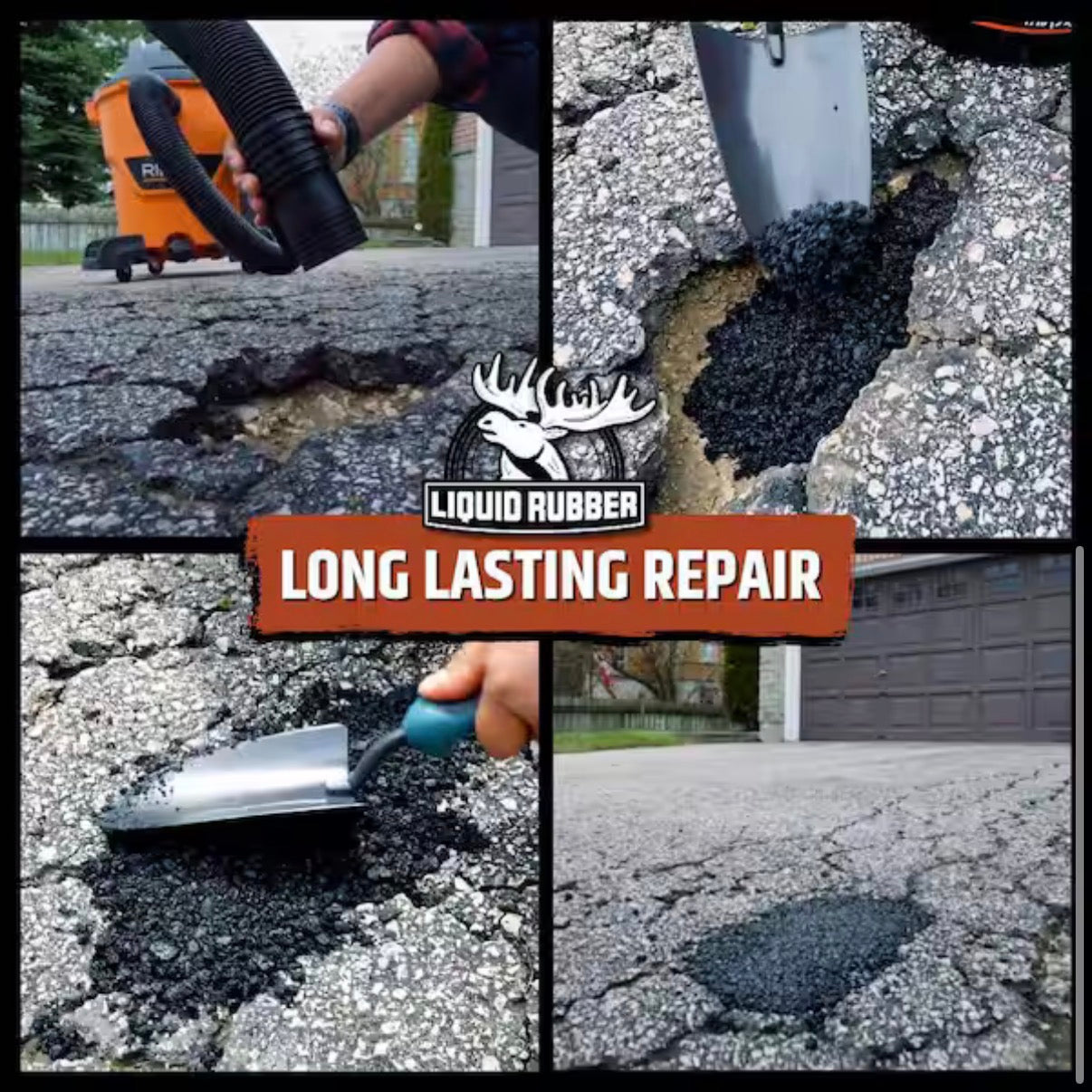 Asphalt Patch 44 lbs Pail Ready to Use Pothole Repair for Driveways, Parking Lots, Paths & Roads-All-Weather Application (New)
