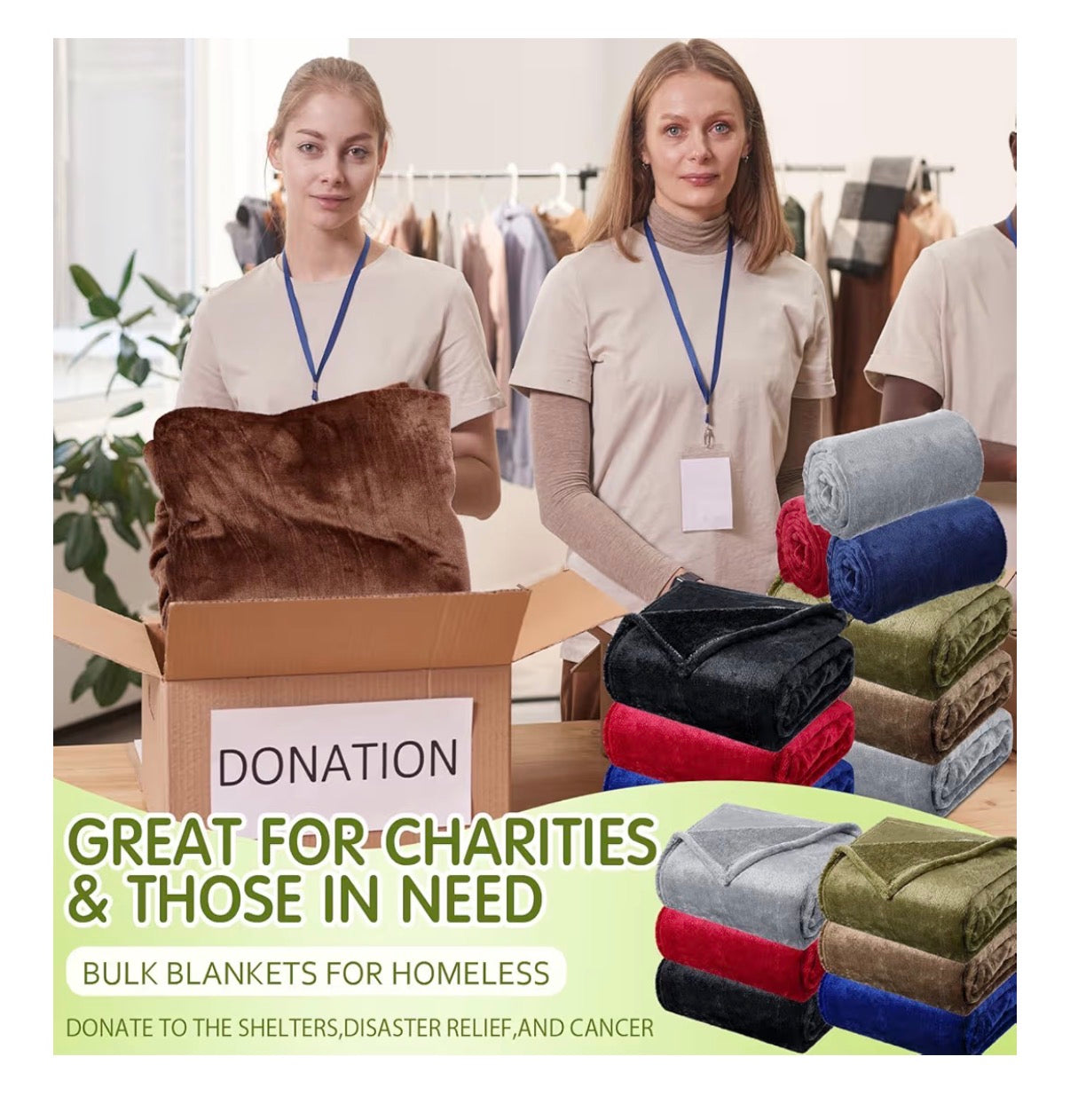 Toulite 24 Piece Bulk Flannel Fleece Blankets