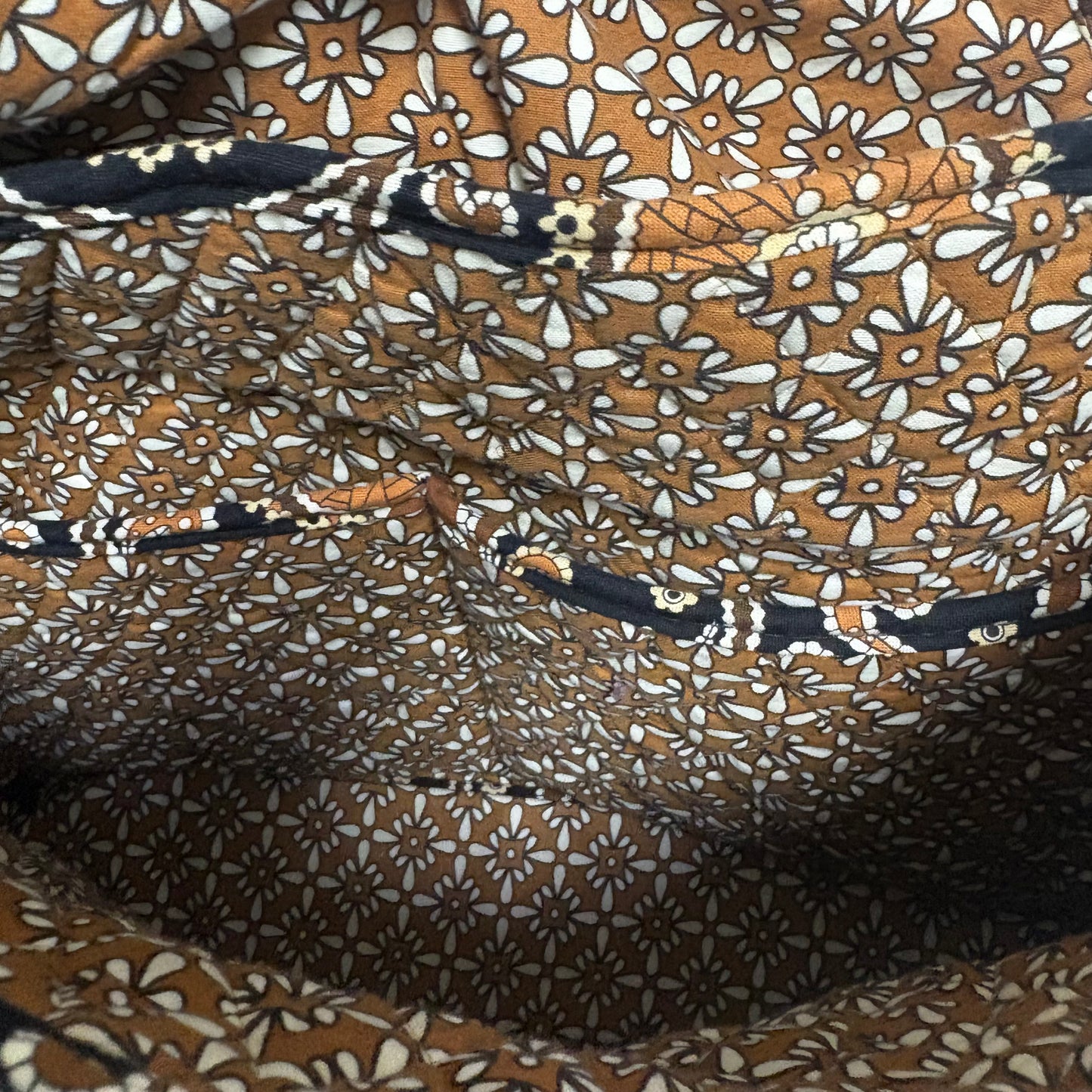 Vera Bradley Vintage "Caffe Latte" Messenger Bag