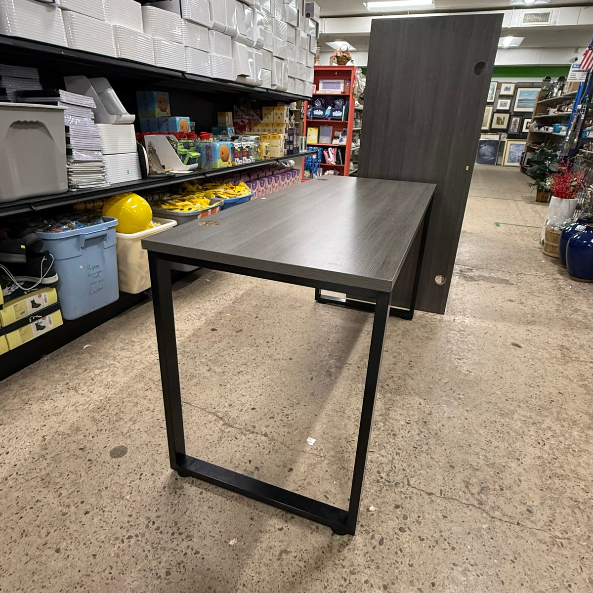 Interion Gray Desk Good; Used Condition)