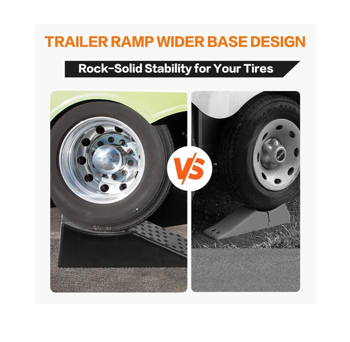 2 Pack Tandem Wheel Ramp, Concave Portable Ramp, Heavy Duty Tire Changing Aid on Tandem Dual Axle Trailer, 5.5 Inch Tire Lift Trailer Wheel Jack RV Flat Tire Ramp (2) (New in Box)