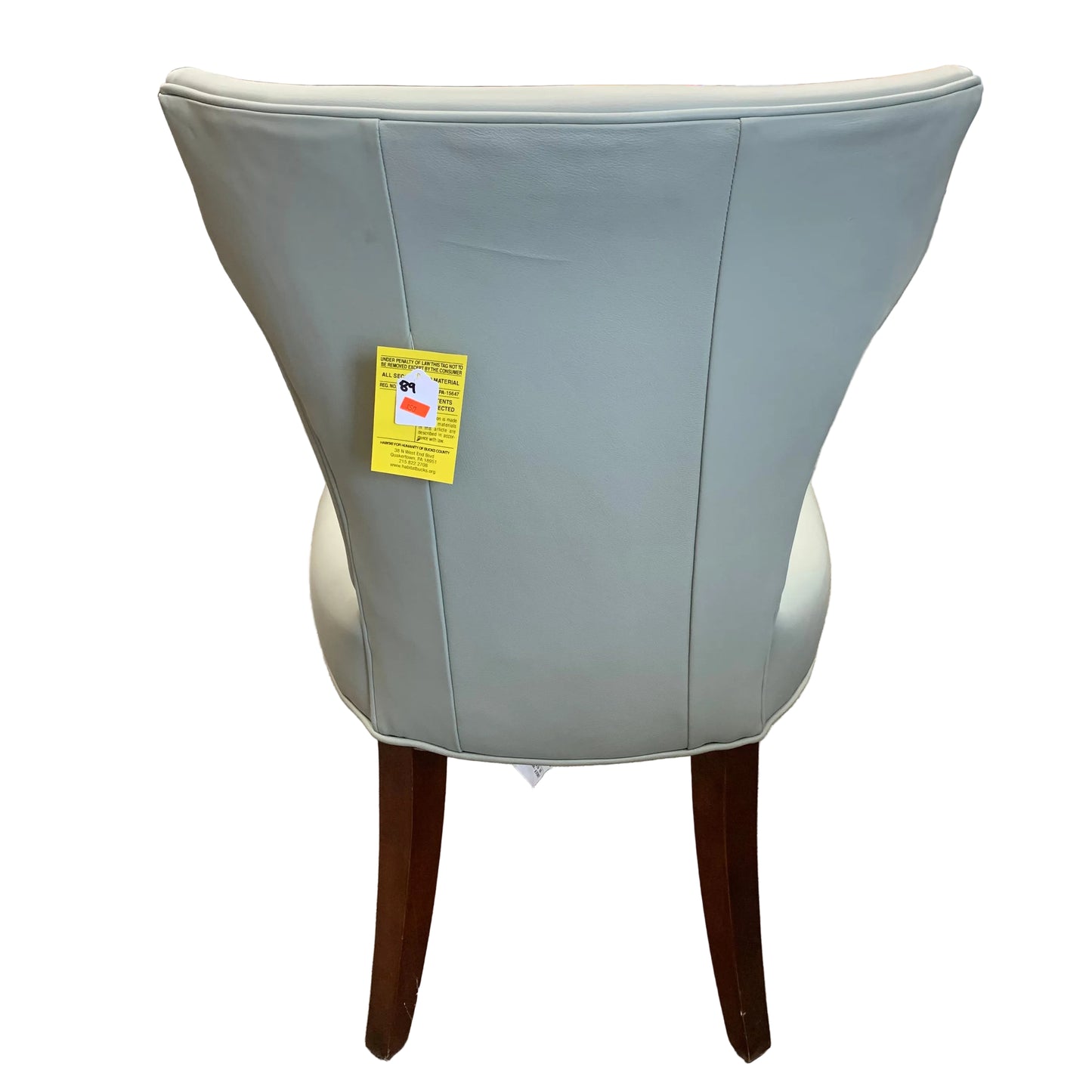 Faux Leather Wingback Dining Chair