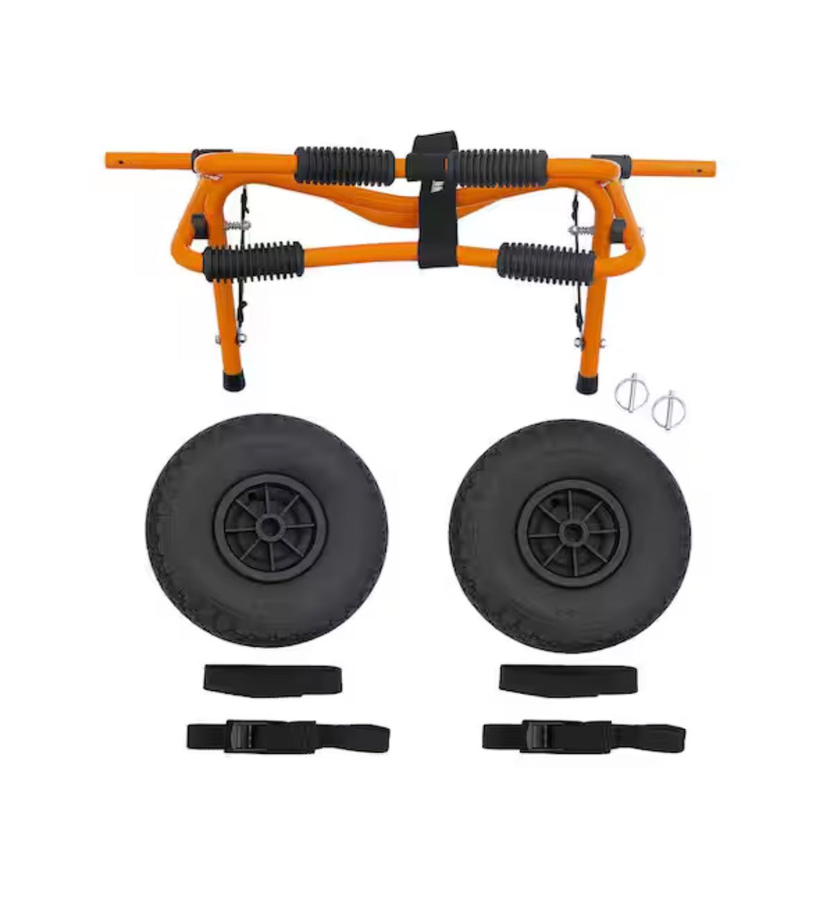 Premium Aluminum Kayak Cart with Airless Tires (Orange) (New in Box)