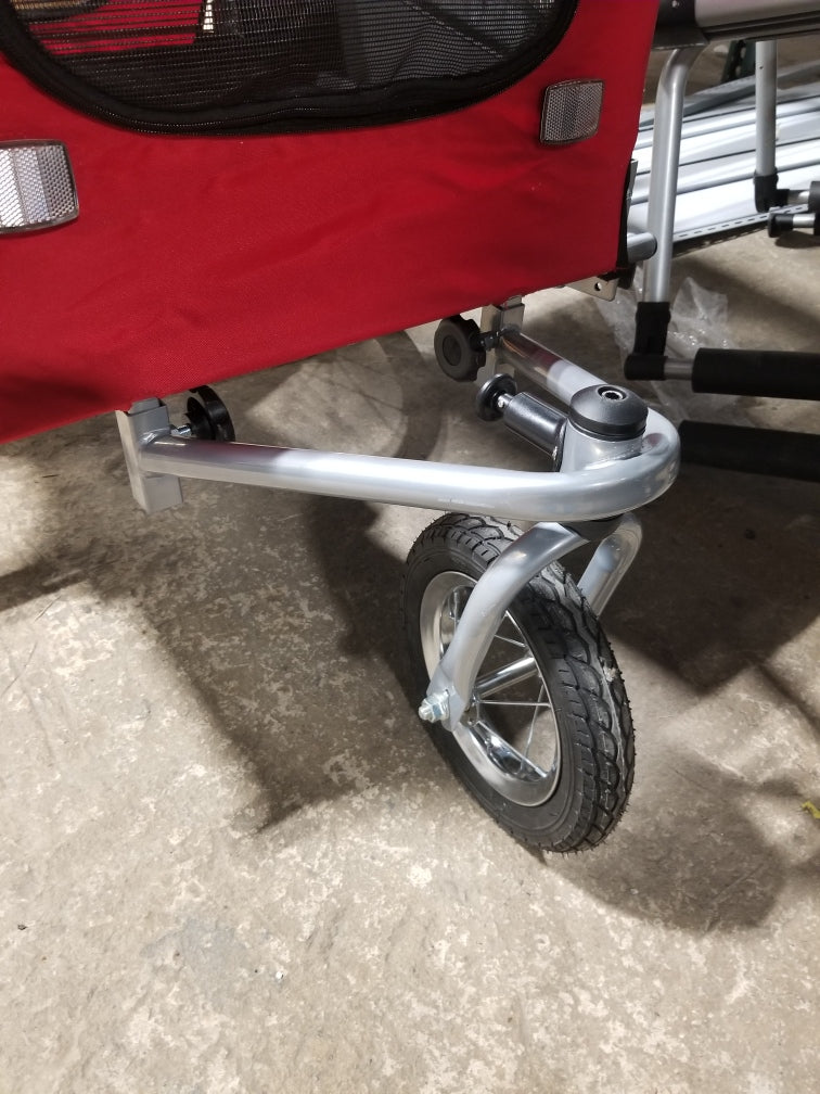 Best Choice Products 2-in-1 Dog Bike Trailer, Pet Stroller Bicycle Carrier with Hitch, Brakes, Visibility Flag, Reflector (In Good Used Condition)