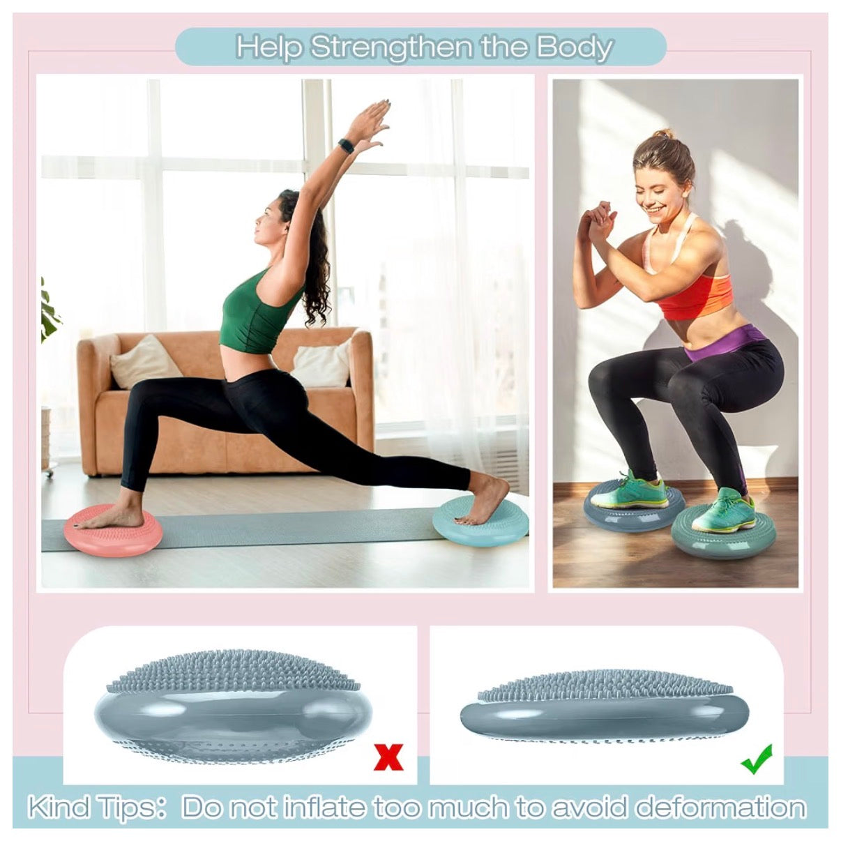 Wiggle Seat Inflated Wobble Cushion for Sensory Kid 13 Inch Balance Disc Kids Flexible Seating Exercise Sensory Pad Chair Cushion for Classroom Office School (Morandi) (New in Box)